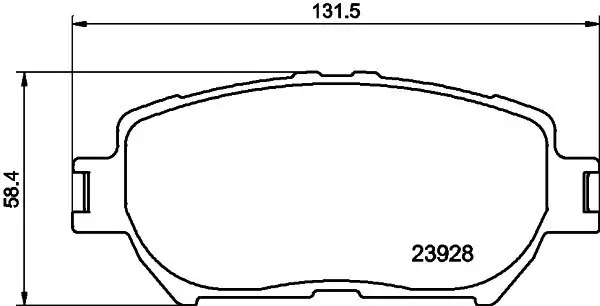 Гальмівні колодки LEXUS/TOYOTA ES/GS/Camry "F "01>> NISSHINBO NP1017 (фото 1)