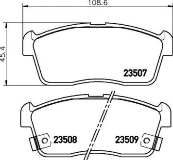 Колодки гальмівні дискові передние Chevrolet Cruze 1.3, 1.5 (00-08) NISSHINBO NP1023