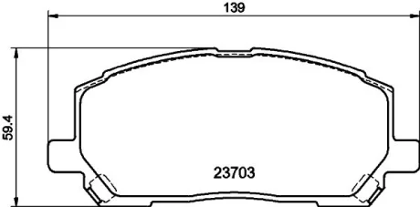 Колодки тормозные дисковые передние Lexus RX 300 3.0 (00-03)  NISSHINBO NP1041