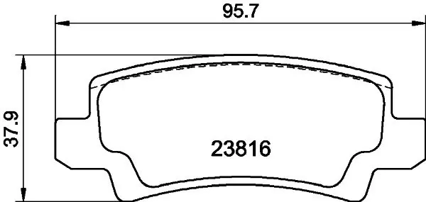 Колодки гальмівні дискові задні Toyota Corolla 1.4, 11.6, 1.8 (02-07) NISSHINBO NP1044 (фото 1)