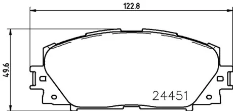 Колодки гальмівні дискові передние Toyota Prius Hybrid 1.8 (09-), Yaris 1.6 (08-13)  NISSHINBO NP1053
