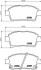 Колодки тормозные дисковые передние Toyota Corolla 1.5, 1.8 (02-07),Yaris 1.0, 1.3, 1.5, 1.8 (99-05) NISSHINBO NP1054 (фото 1)