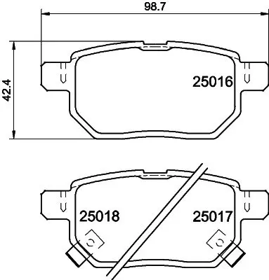 Гальмівні колодки TOYOTA Prius/Corolla/Yaris "R "07>> NISSHINBO NP1071 (фото 1)