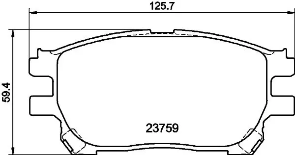 Колодки гальмівні дискові передние Toyota Previa 2.0, 2.4 (00-06) NISSHINBO NP1123 (фото 1)
