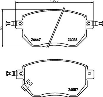 Колодки гальмівні дискові передние Nissan Murano, Qashqai 2.5, 3.5 (07-)  NISSHINBO NP2024