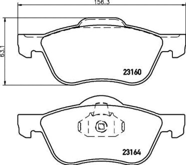 Колодки гальмівні дискові передние Nissan Primera 1.6, 1.8, 2.0 (96-02) NISSHINBO NP2071