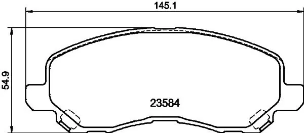 Гальмівні колодки CITROEN/MITSUBISHI/ PEUGEOT C4/Lancer/Outlander/4008 "F "96>> NISSHINBO NP3009 (фото 1)