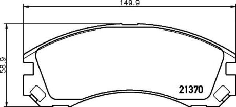 Гальмівні колодки CITROEN/MITSUBISHI/PEUGEOT C-Crosser/Outlander/4007 "F "95>> NISSHINBO NP3032 (фото 1)