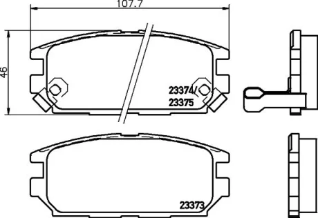 Колодки гальмівні дискові задні Mitsubishi Galant, Lancer 1.8, 2.0, 2.5 (96-03)  NISSHINBO NP3034