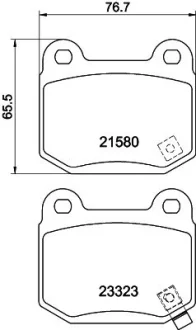 Колодки гальмівні дискові задні Mitsubishi Lancer/Subaru Impreza 2.0, 2.5 (05-)  NISSHINBO NP3035