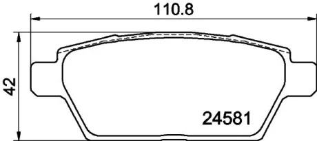 Колодки гальмівні дискові задні Mazda 6 2.3, 3.7 (05-)  NISSHINBO NP5026