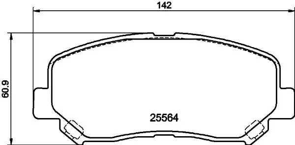 Гальмівні колодки JEEP/MAZDA Cherokee/CX-5 "F "11>> NISSHINBO NP5042 (фото 1)
