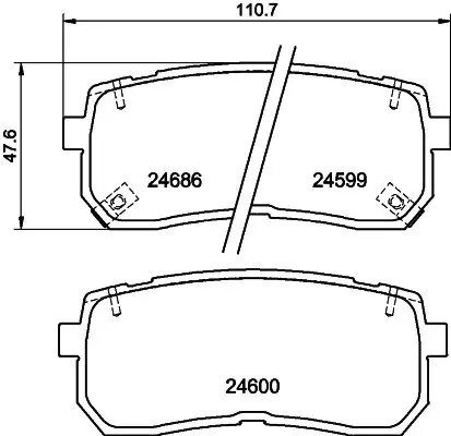 Гальмівні колодки HYUNDAI/KIA H-1 Cargo (TQ); H-1 Travel (TQ); ix55; CARNIVAL / GRAND CARNIV NISSHINBO NP6033 (фото 1)