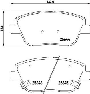 Колодки тормозные дисковые передние Kia Optima 2.0, 2.4 (10-) NISSHINBO NP6049