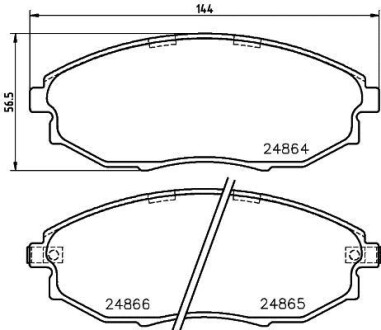 Гальмівні колодки CHEVROLET Epica "F "06-10 NISSHINBO NP6077