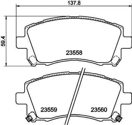 Колодки тормозные дисковые передние Subaru Outback (BL, BP) (03-10) NISSHINBO NP7000 (фото 1)