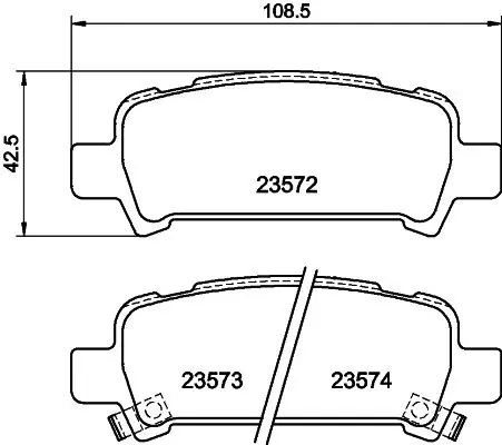 Гальмівні колодки SUBARU Forester/Impreza/Legacy/Outback "R "92-10 NISSHINBO NP7003 (фото 1)