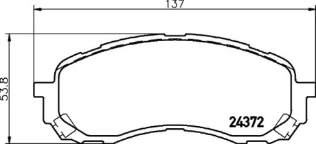 Колодки гальмівні дискові передние Subaru Impreza, Forester, Lagacy 1.6, 2.0 (02-)  NISSHINBO NP7007