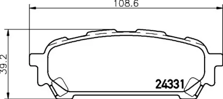 Колодки гальмівні дискові задні Subaru Forester, Impreza 2.0, 2.2, 2.5 (02-) NISSHINBO NP7009
