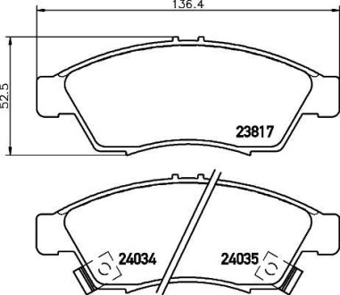 Колодки гальмівні дискові передние Suzuki Leana 1.4 1.6 (02-06) NISSHINBO NP9013