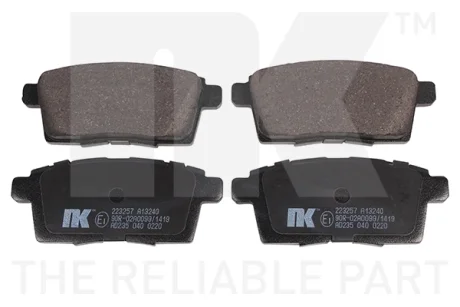 Колодки гальмiвнi зад. Mazda CX-7 2.3IT 06-, CX-9 06- NK 223257