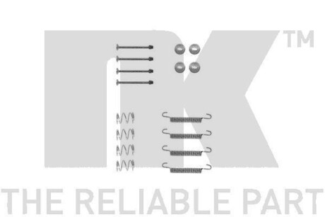 Комплект монтажний гальмівних колодок NK 7936711