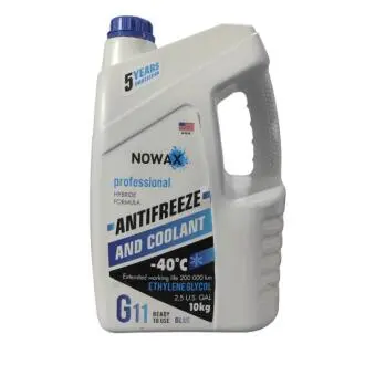 Антифриз блакитний G11. 10кг. готовий розчин NOWAX NX10002