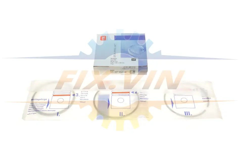 Кільця поршневі BMW 1 (E81)/3 (E46/E90)/5 (E60) (N42/45/46) 1.6-2.0i 01-10(84.00mm/STD) (1.2-1.5-2) NPR 120 007 0043 00 (фото 1)
