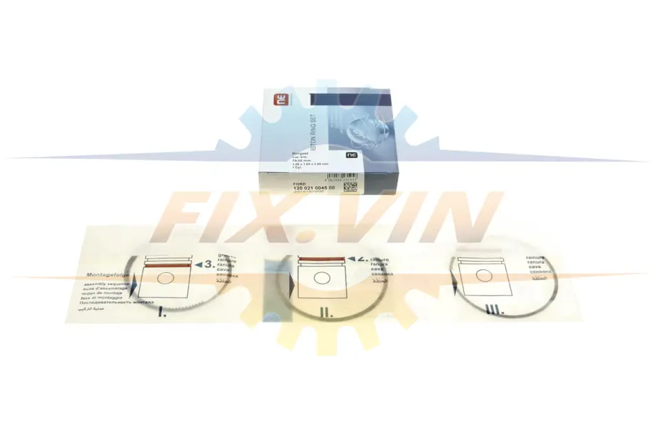 Кільця поршневі Ford Focus/Mondeo 1.6i 04-12 (79.00mm/STD) (1.2-1.5-2) = 8921490000 NPR 120 021 0045 00 (фото 1)
