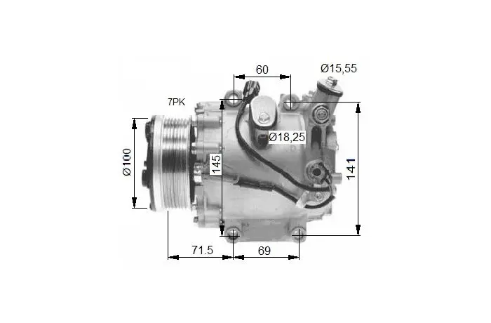 Компресор кондиціонера Honda Civic VIII 2.2 CTDi 05- NRF 32491 (фото 1)
