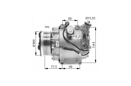 Компресор кондиціонера Honda Civic VIII 2.2 CTDi 05- NRF 32491