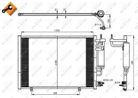 Радіатор кондиціонера NRF 350205