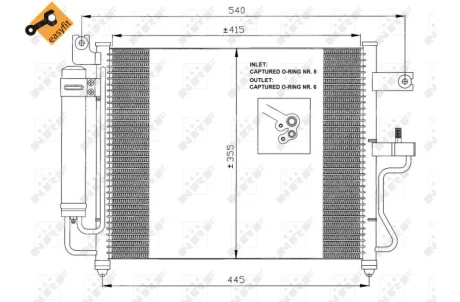 Конденсер кондиціонера NRF 35428