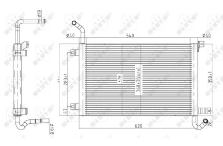 Радіатор охолоджування NRF 50145