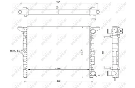 Радіатор охолоджування NRF 519523