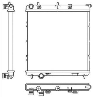 Радіатор охолодження (MT) Citroen C2, C3 I, C3 II, C3 III, C3 Pluriel, C4 Cactus, Ds3 Peugeot 1007, 2008, 207, 208 1.0-1.6D 02.02 NRF 53531