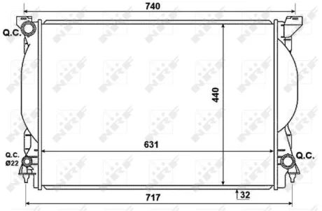 Радіатор охолоджування NRF 53957