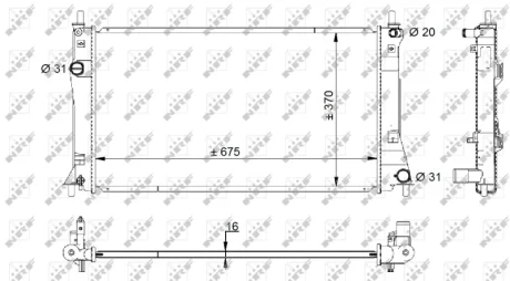 Радіатор охолоджування NRF 59205