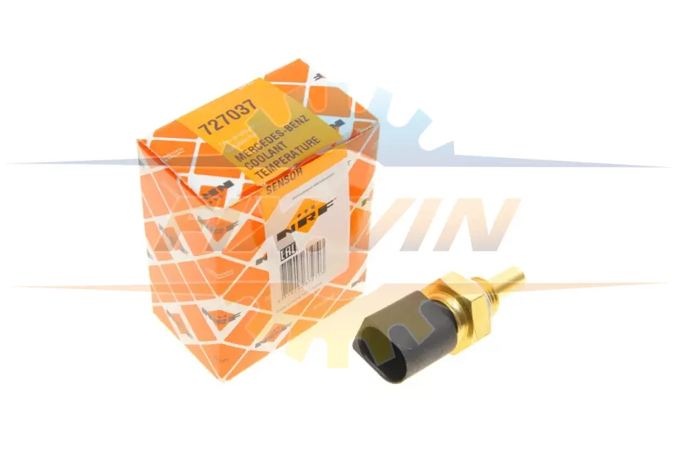 Датчик температури охолоджуючої рідини MB Atego/Vario 4.2D/6.4D 96- OM904/906 (M14x1.5)(2конт.) NRF 727037 (фото 1)