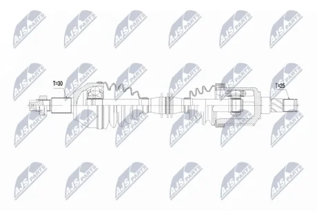 Полуось alfa romeo 159 05-11, 50500528 NTY NPW-AR-030
