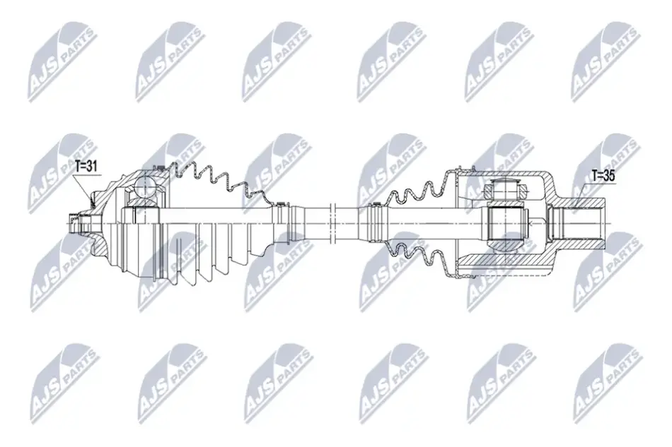Піввісь NTY NPW-BM-253 (фото 1)