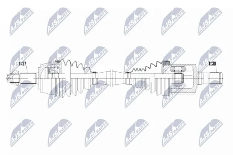Вал привідний лівий NTY NPW-CH-042