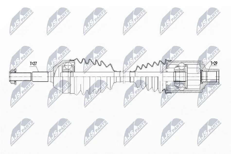 Приводний вал JEEP CHEROKEE (KJ) | CHEROKEE / LIBERTY | LIBERTY (вир-во) NTY NPW-CH-098 (фото 1)