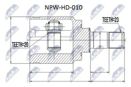 ШРУС внутренний задний Honda CR-V NTY NPWHD010