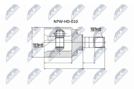 Шрус піввісі NTY NPWHD010