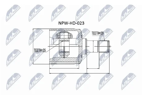 Шрус піввісі NTY NPW-HD-023