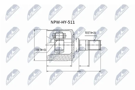 ШРУС ВНУТРІШНІЙ NTY NPW-HY-511