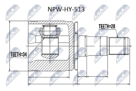 Шрус NTY NPWHY513 (фото 1)