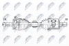 Приводной вал (полуось) Hyundai Santa Fe II 06-12 Kia Sorento II 09-15, 495002B700 NTY NPW-HY-581 (фото 1)
