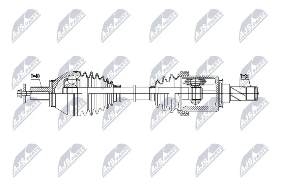 ПІВВІСЬ NTY NPW-LR-035 (фото 1)